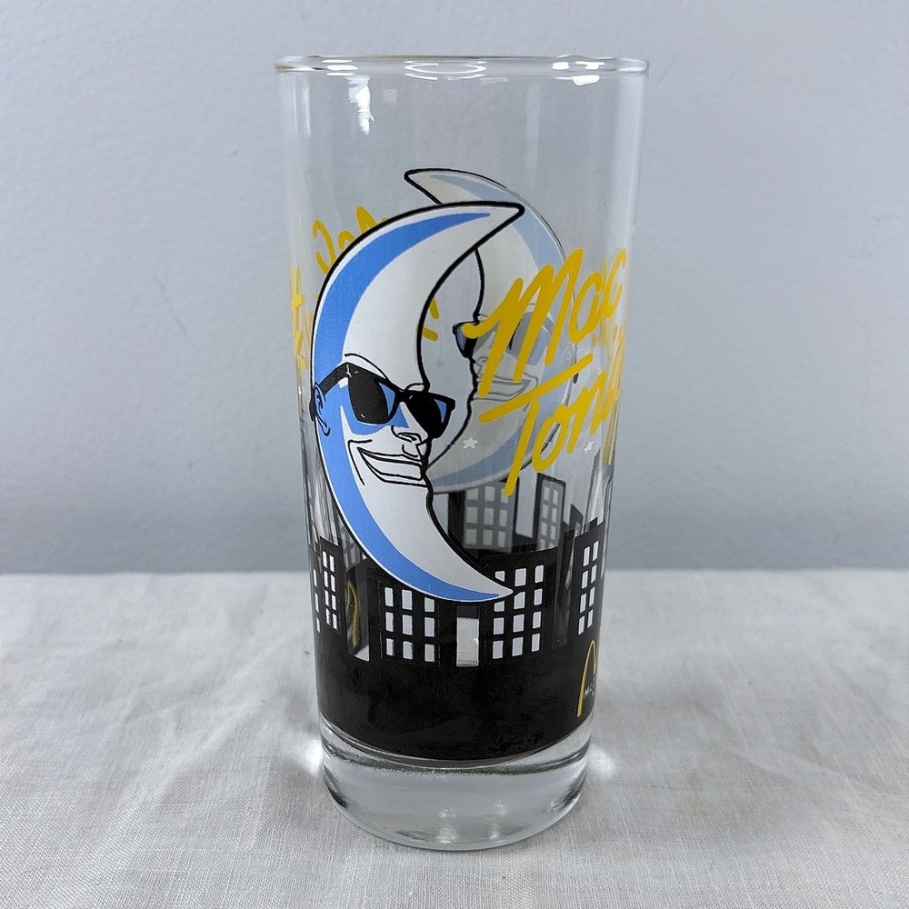 Vintage 1988 McDonalds Mac Tonight Glass Tumbler